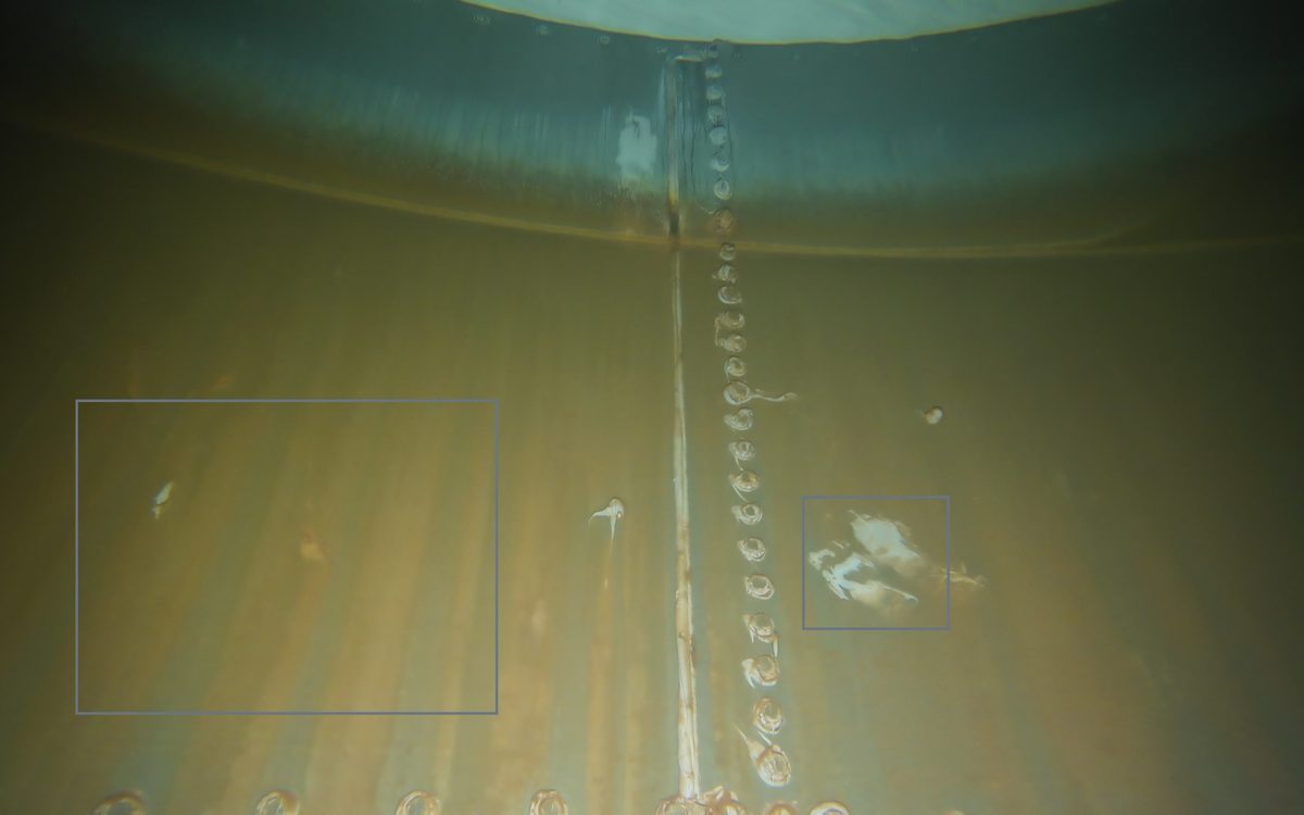 Stahltank · 7 Jahre, Ostwestfalen: Unterwasseraufnahme aus unserer Inspektion